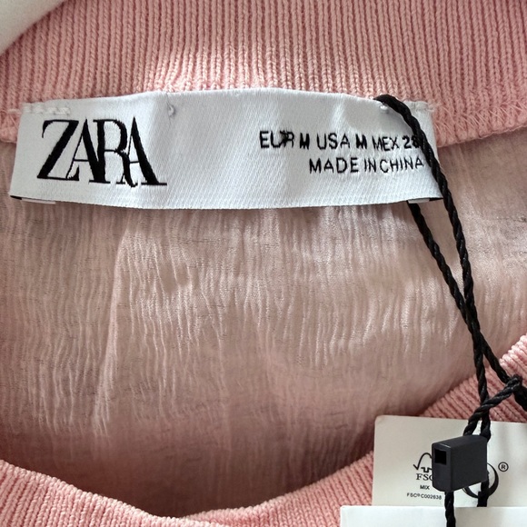 Zara Sheer Organza Knit Jacket / Cardigan with Jeweled Buttons Size Medium NWT - Picture 10 of 10